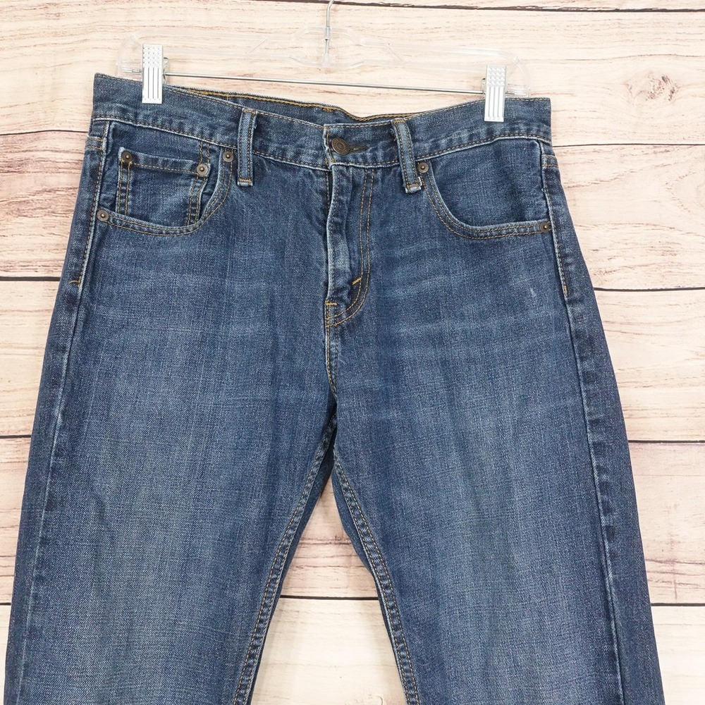 Levis 527 Jeans Mens 30x32 Blue Medium Wash Regular Fit Bootcut Denim Pants - Picture 2 of 12